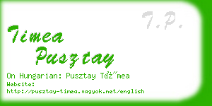 timea pusztay business card